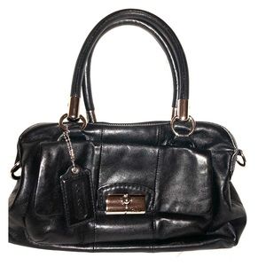 Black Leather Coach handbag